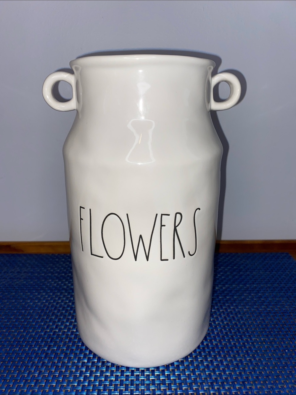 Rae Dunn Flowers milk jug vase NWT